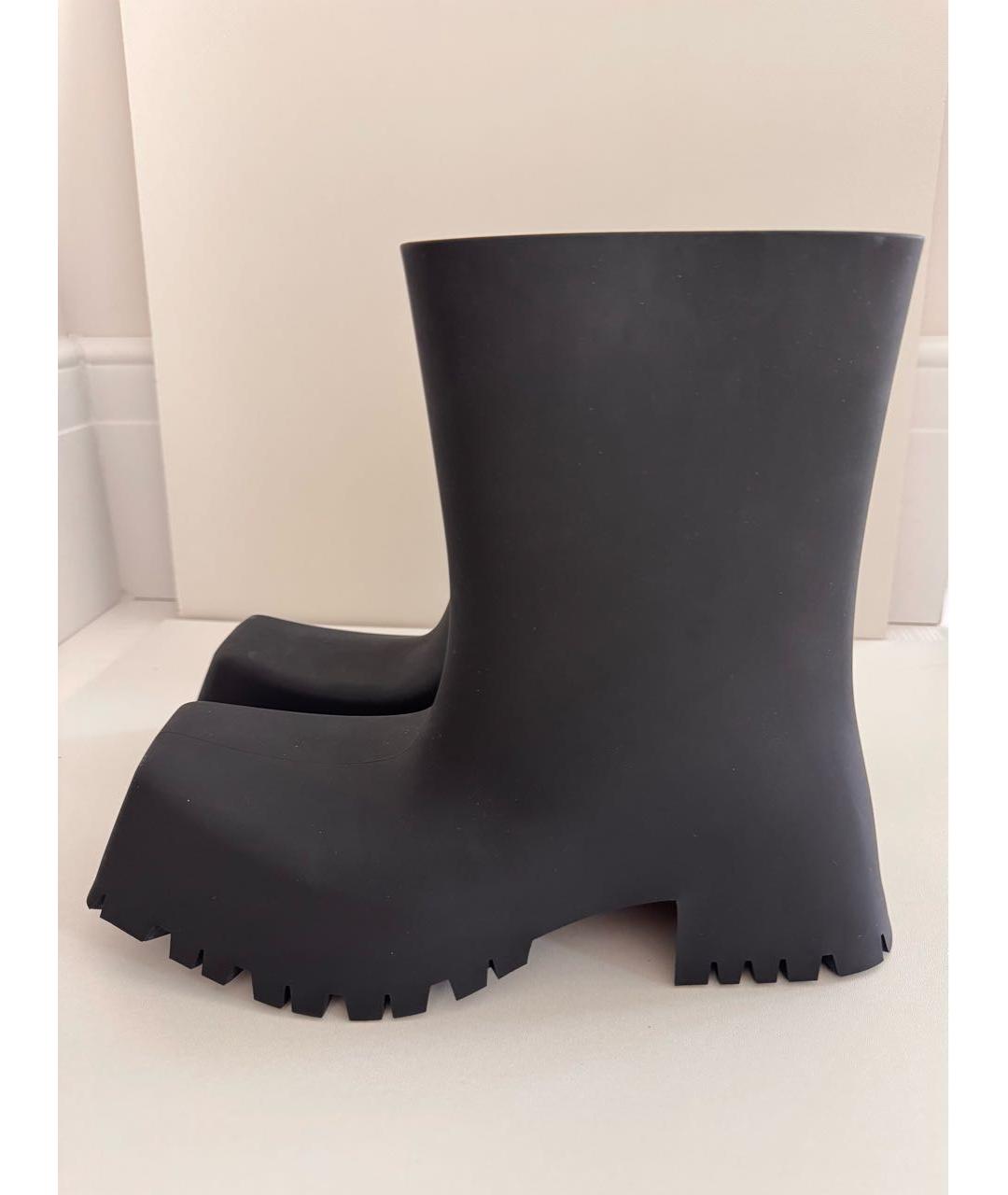 BALENCIAGA Черные резиновые сапоги, фото 8