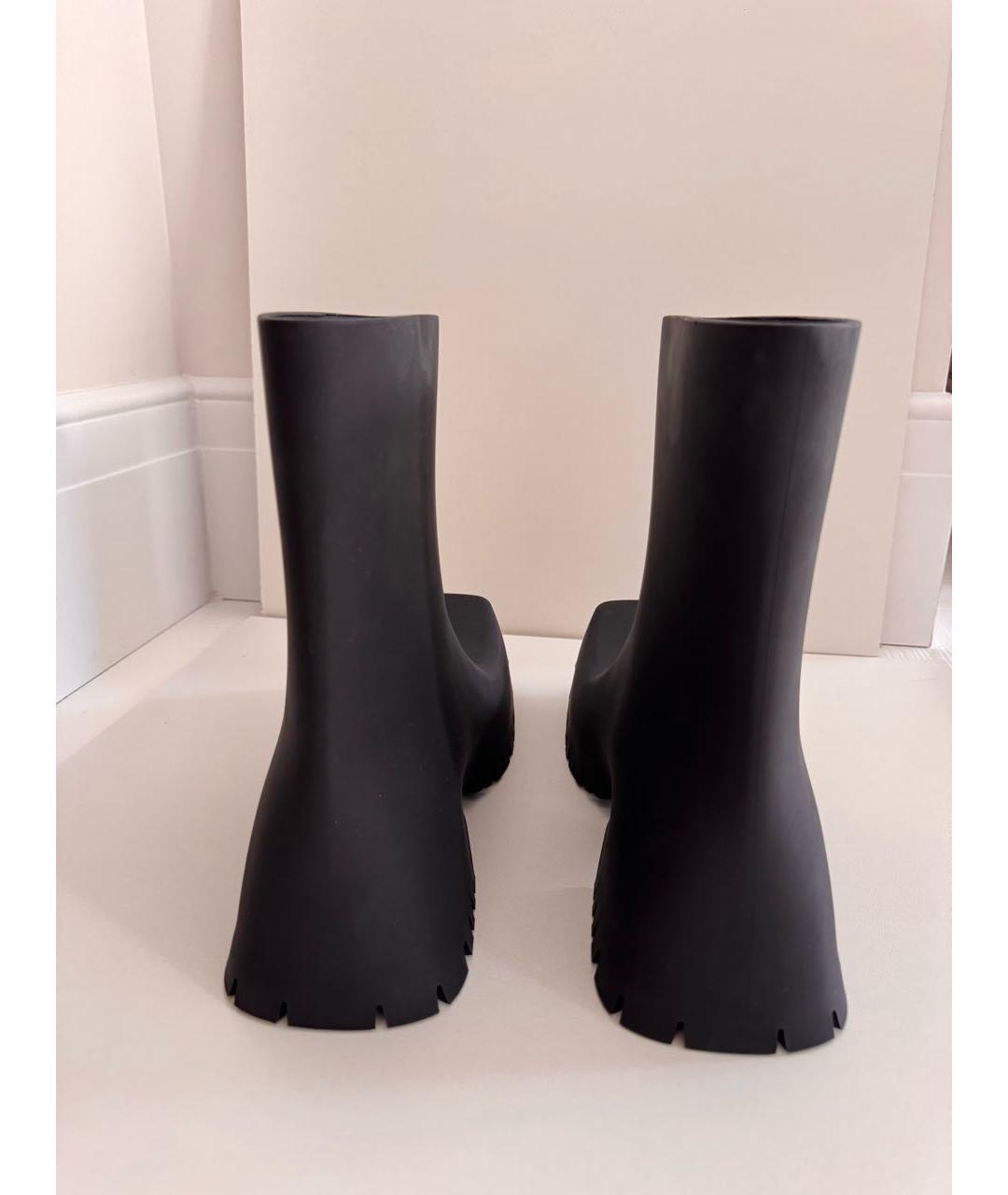 BALENCIAGA Черные резиновые сапоги, фото 4