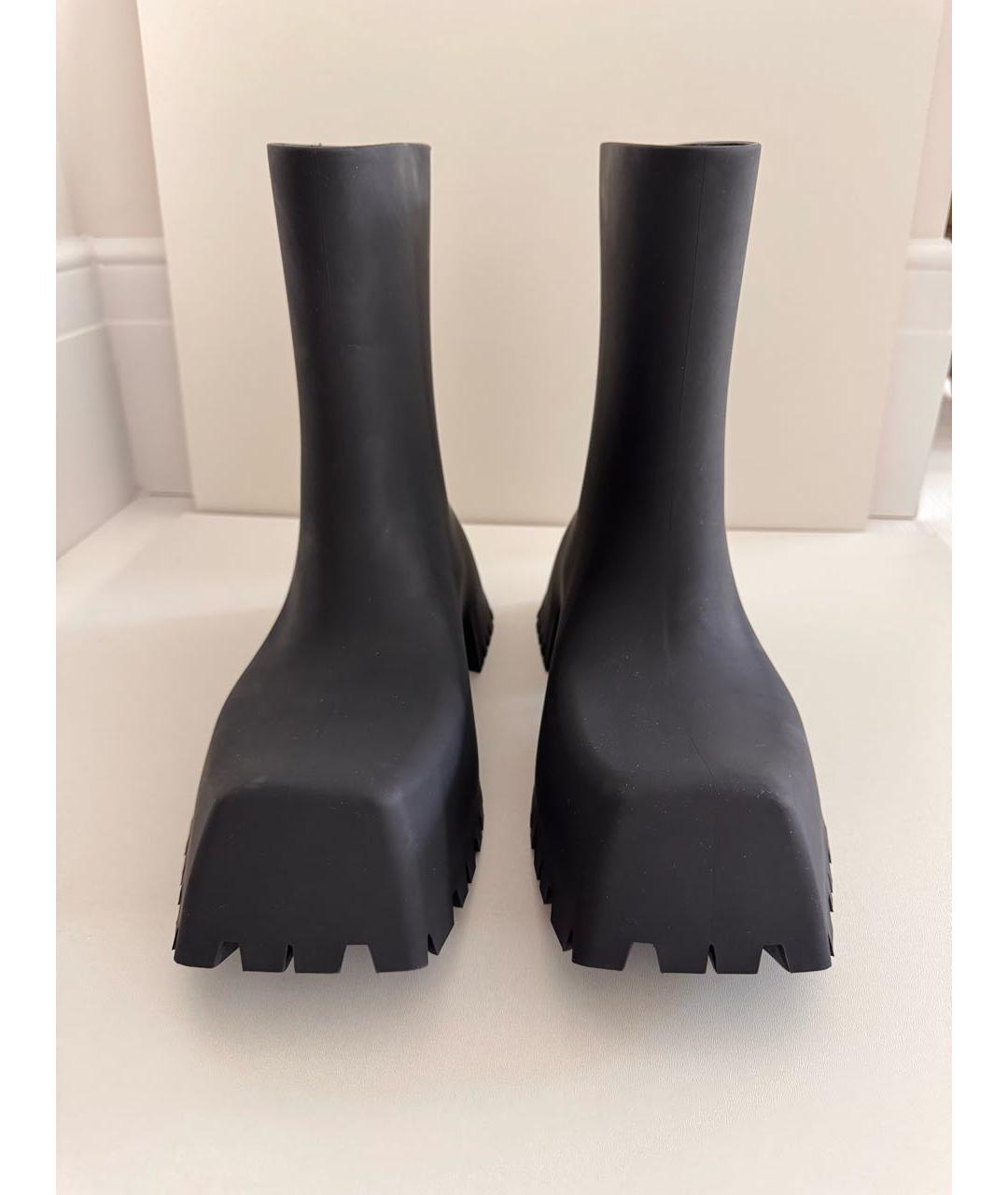 BALENCIAGA Черные резиновые сапоги, фото 2