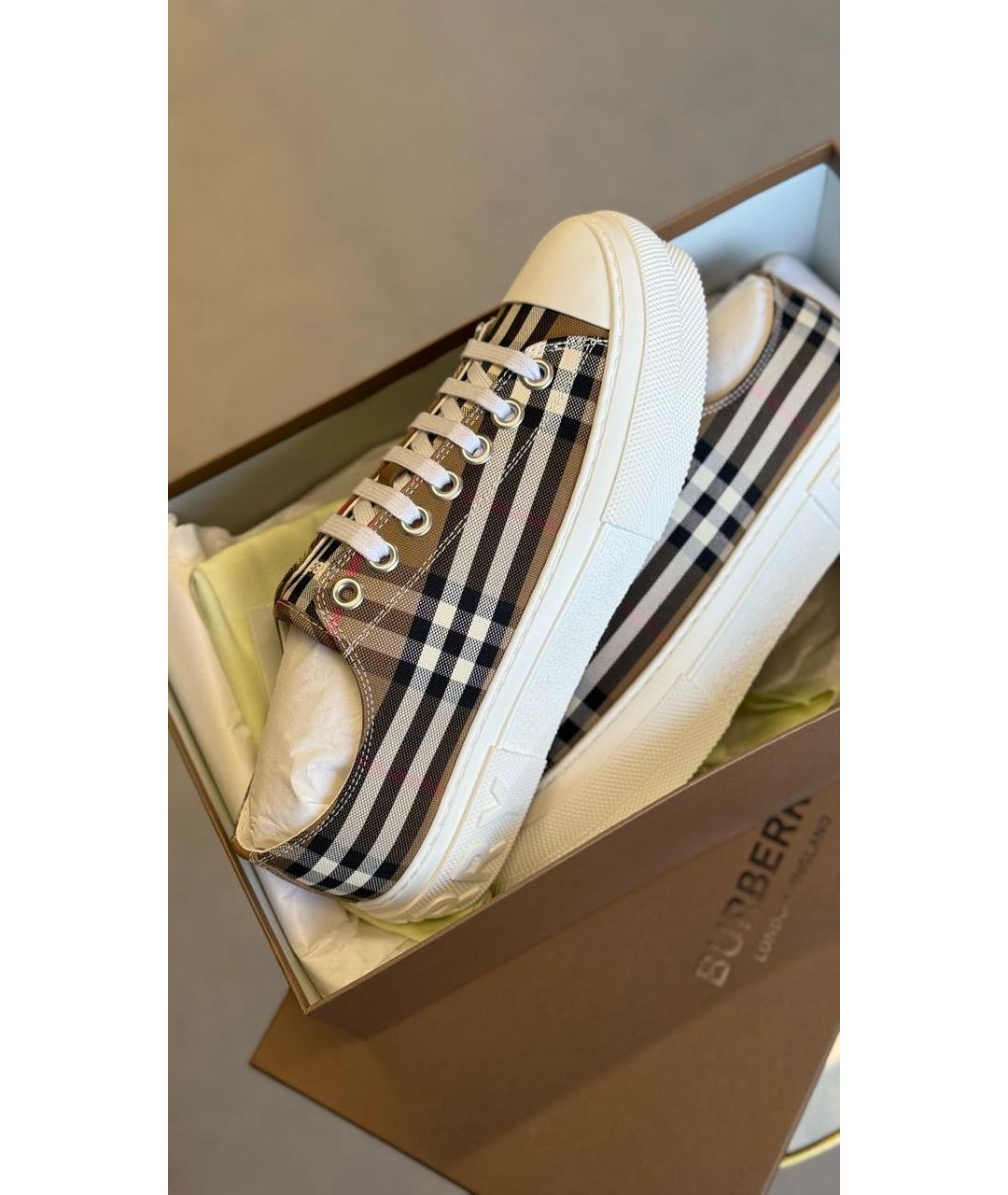 BURBERRY Текстильные кеды, фото 4