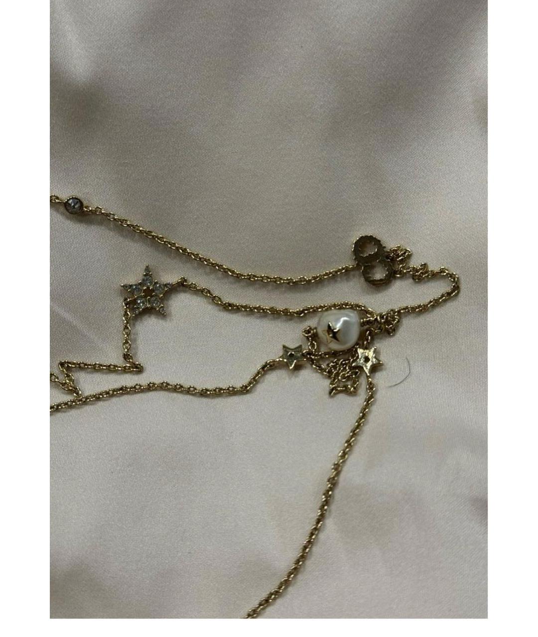 CHRISTIAN DIOR Бежевое колье из желтого золота, фото 5