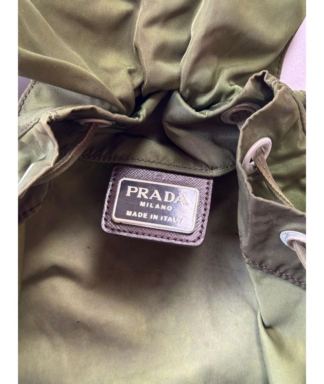 PRADA Зеленый рюкзак, фото 6