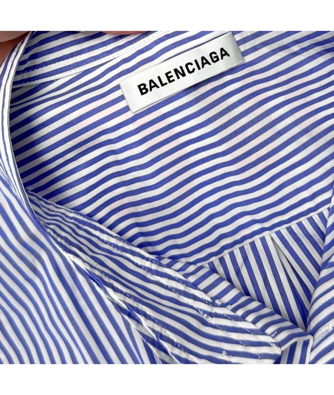 BALENCIAGA Голубая хлопковая рубашка, фото 5
