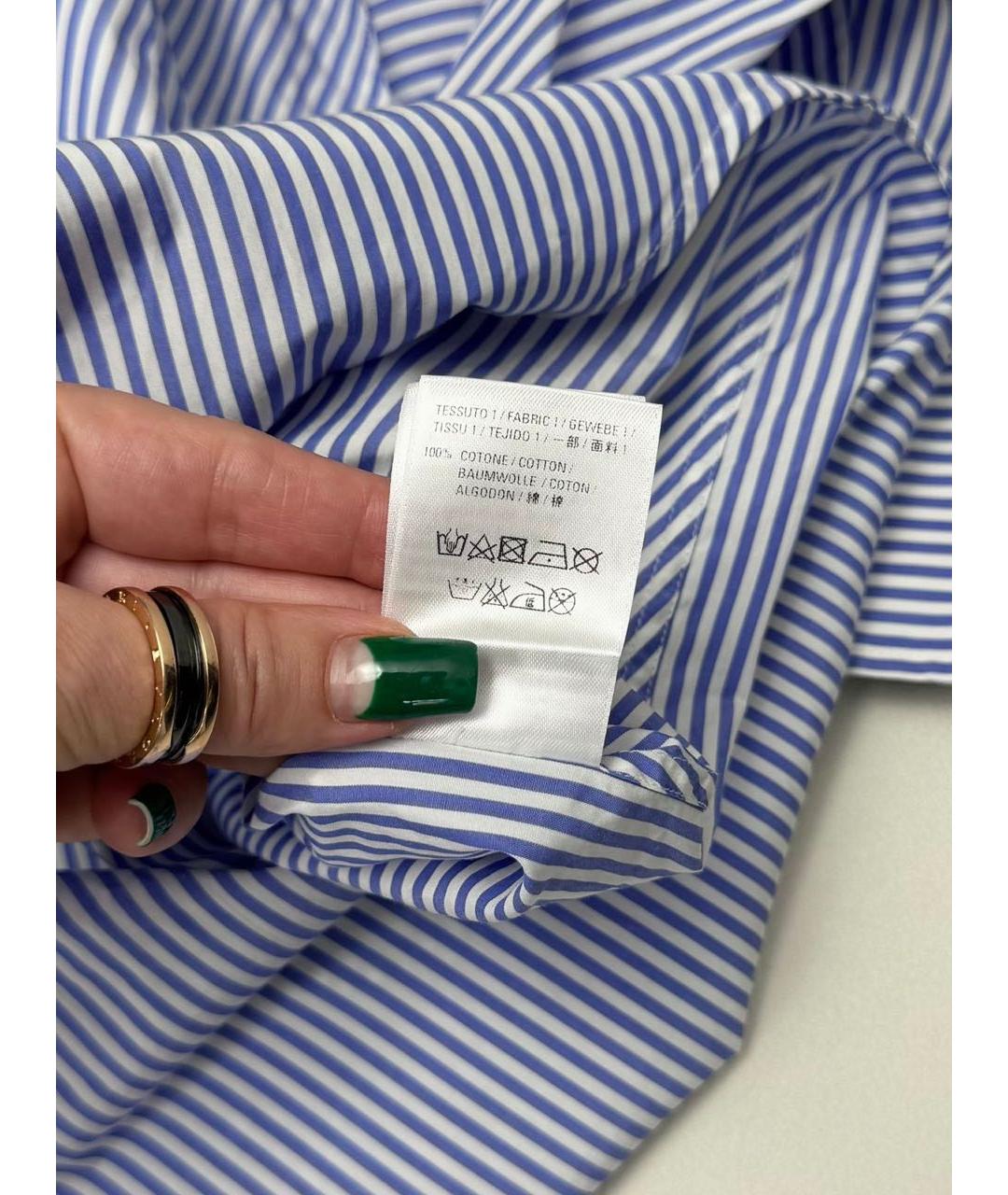 BALENCIAGA Голубая хлопковая рубашка, фото 7