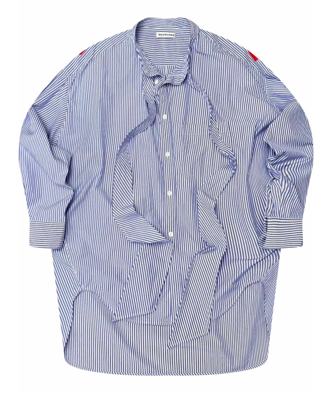 BALENCIAGA Голубая хлопковая рубашка, фото 1