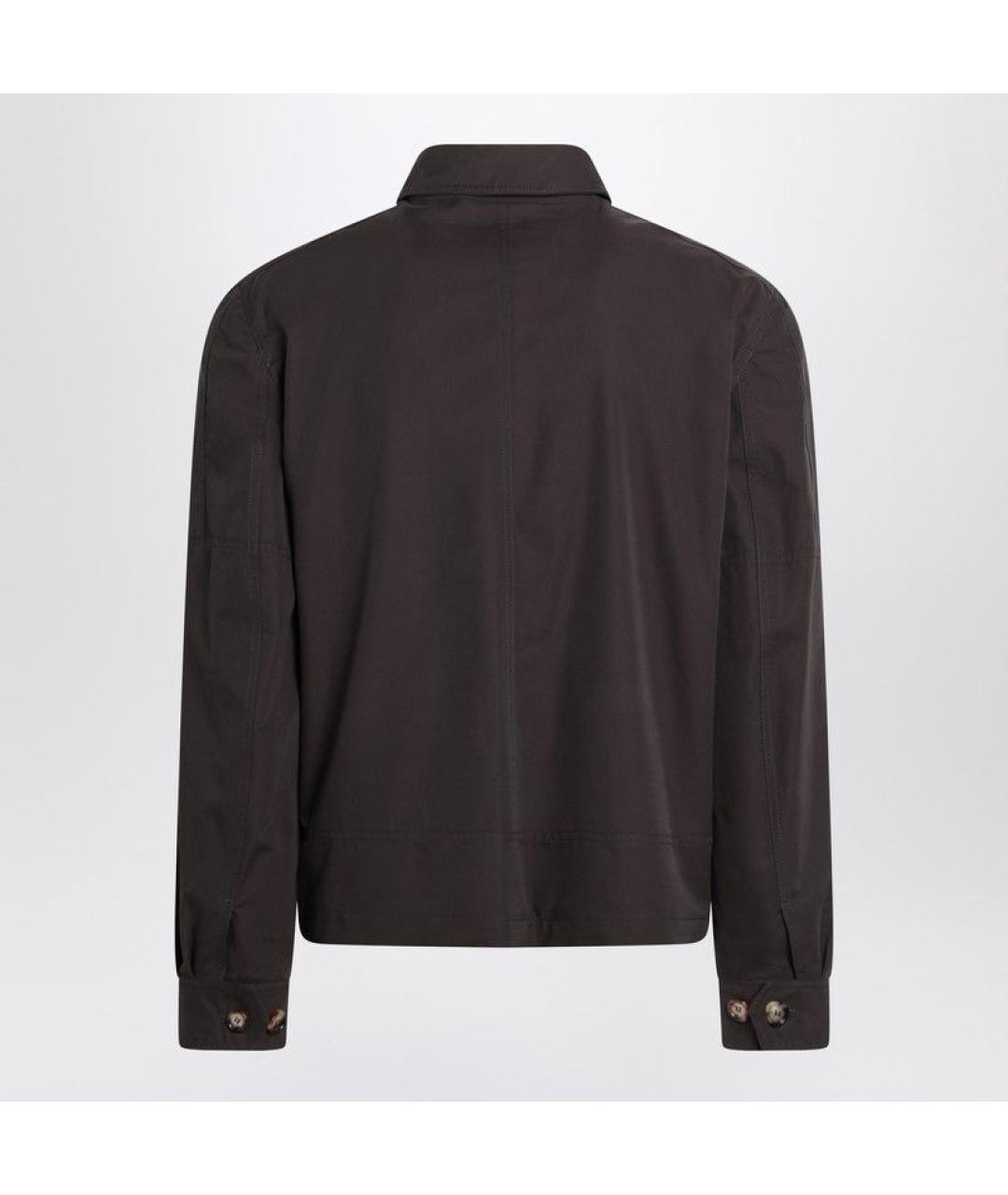 BRUNELLO CUCINELLI Коричневая хлопковая куртка, фото 2