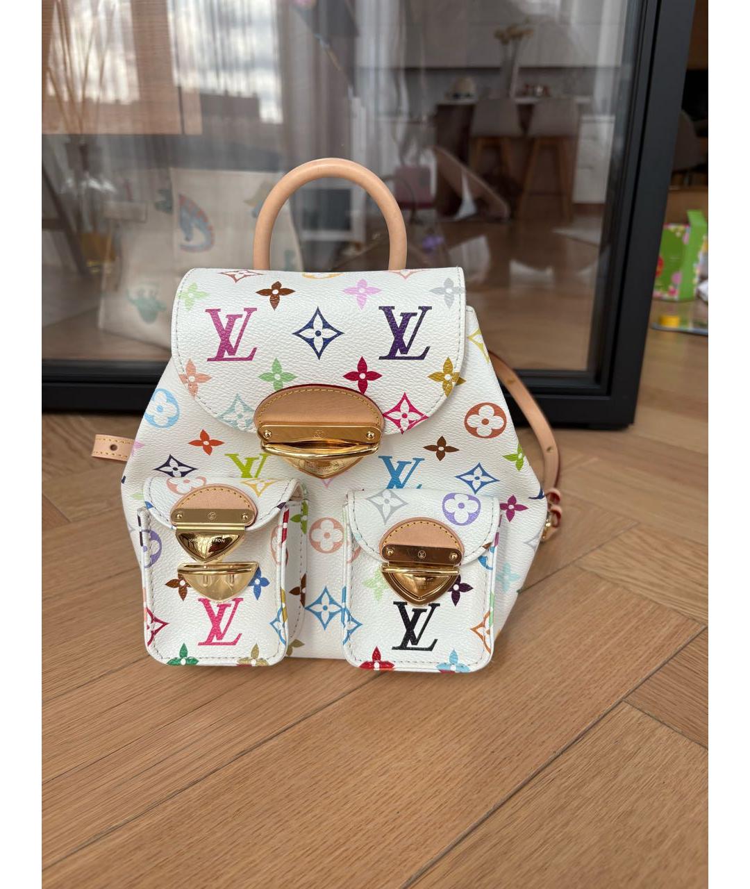LOUIS VUITTON Белый рюкзак из искусственной кожи, фото 6
