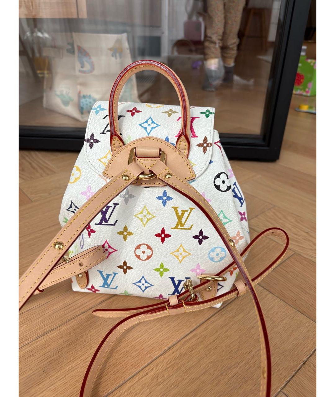 LOUIS VUITTON Белый рюкзак из искусственной кожи, фото 3