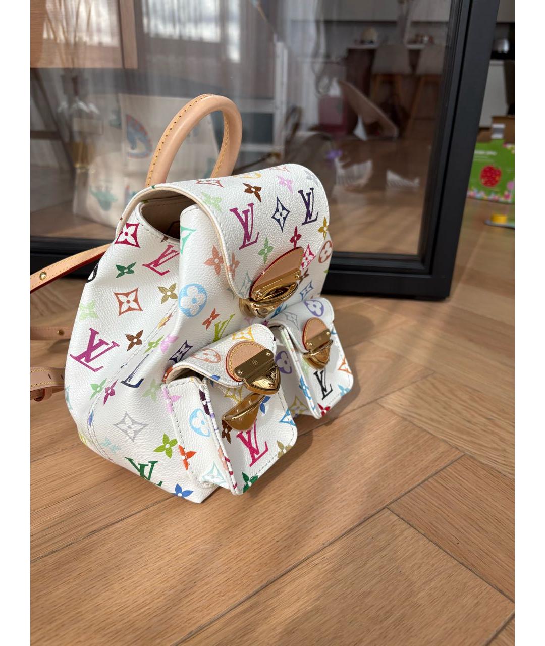 LOUIS VUITTON Белый рюкзак из искусственной кожи, фото 2