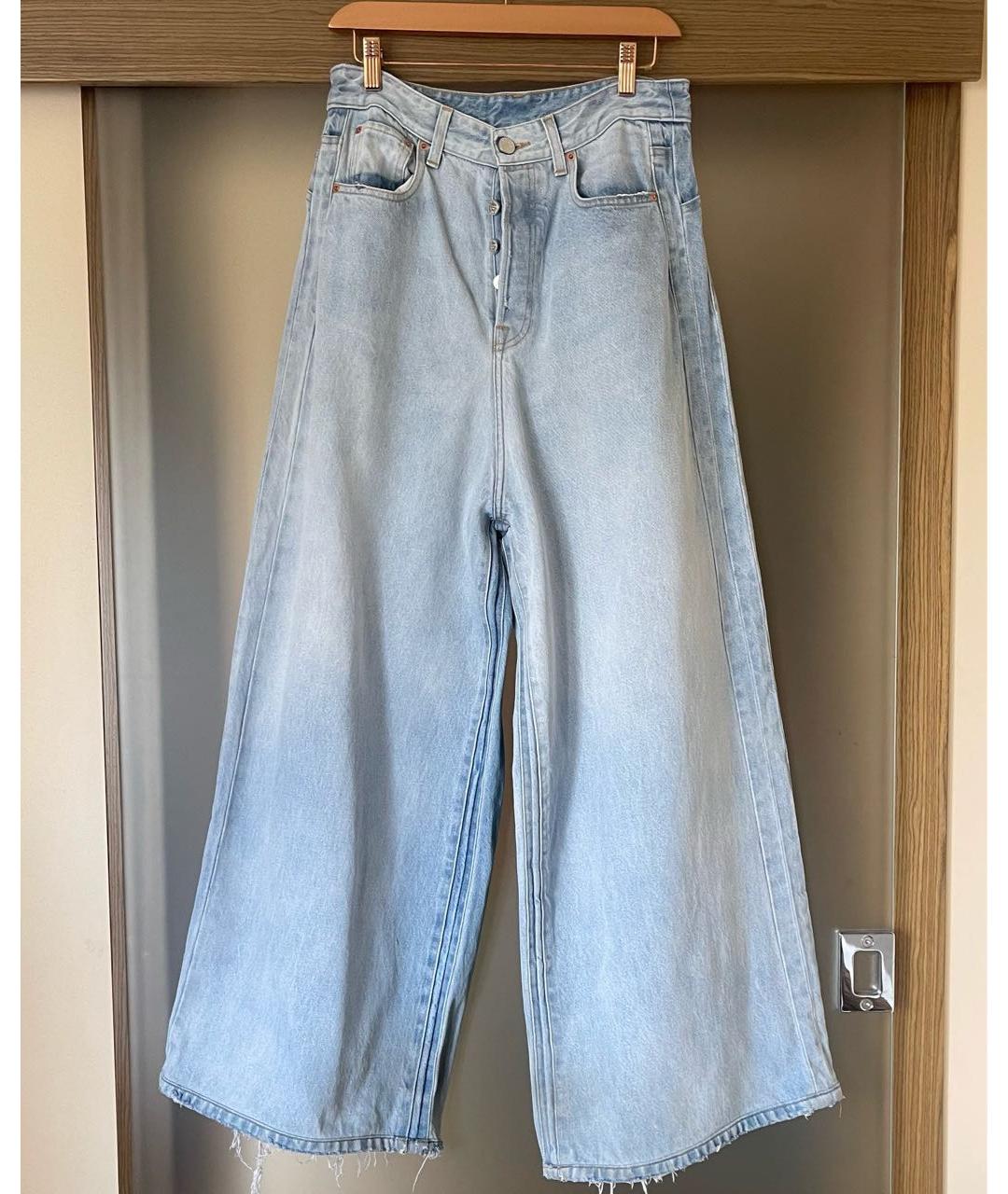 VETEMENTS Голубые хлопковые джинсы клеш, фото 5