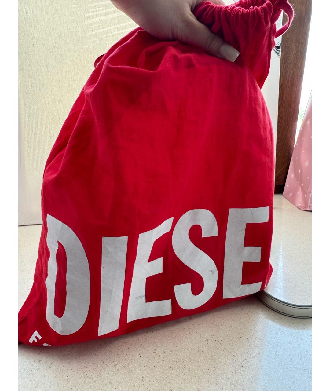 DIESEL Серебряная сумка через плечо из искусственной кожи, фото 4