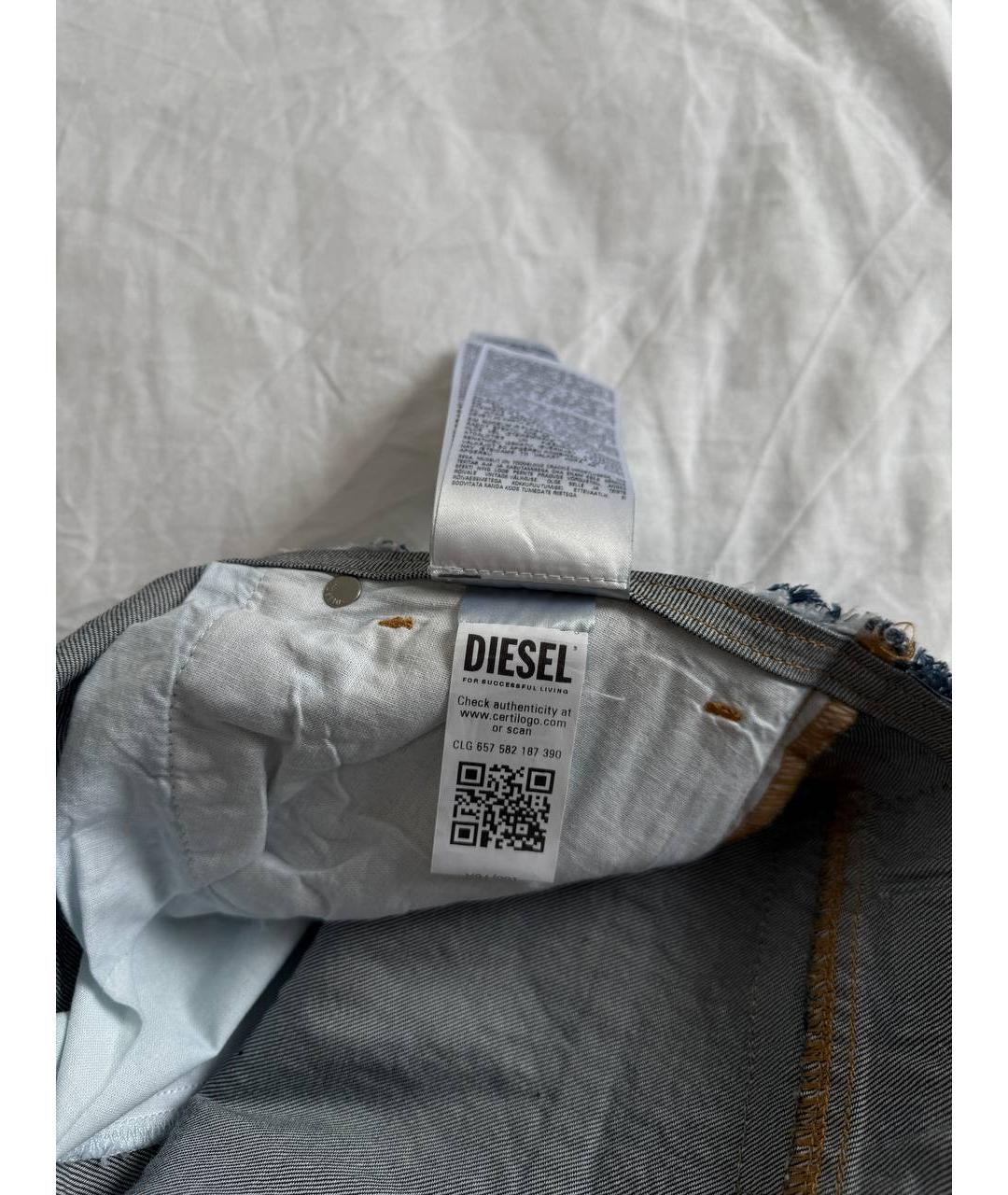DIESEL Синяя деним юбка макси, фото 5