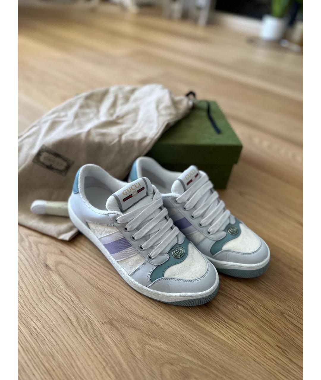 GUCCI Голубые кроссовки, фото 5