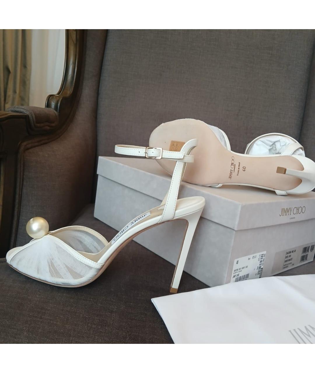JIMMY CHOO Белые босоножки, фото 2