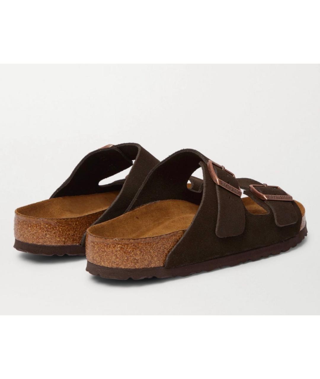 BIRKENSTOCK Коричневые замшевые сандалии, фото 5