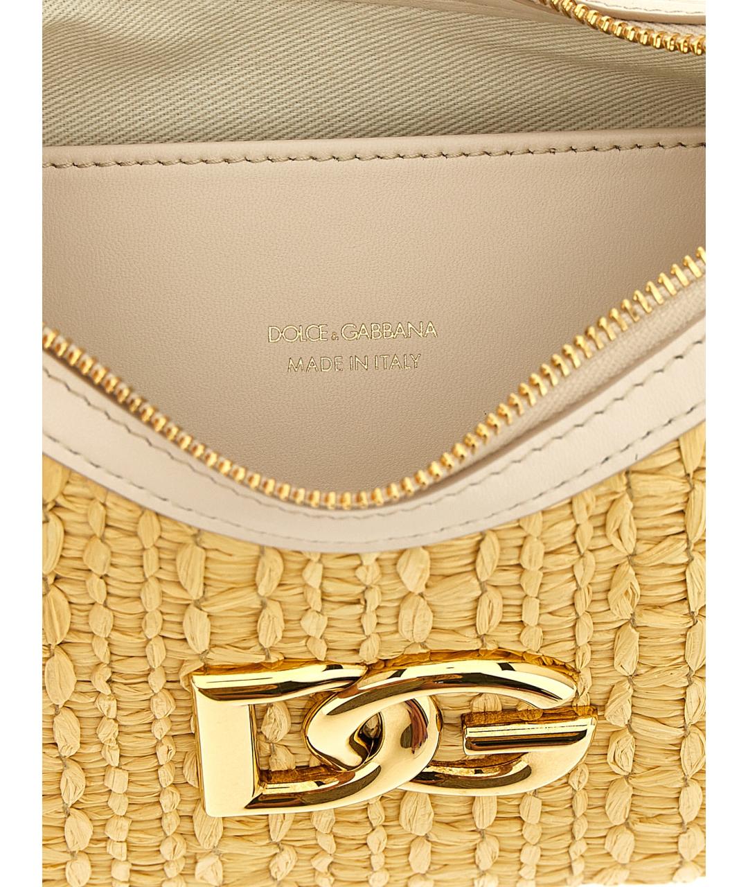 DOLCE&GABBANA Бежевая сумка через плечо, фото 4