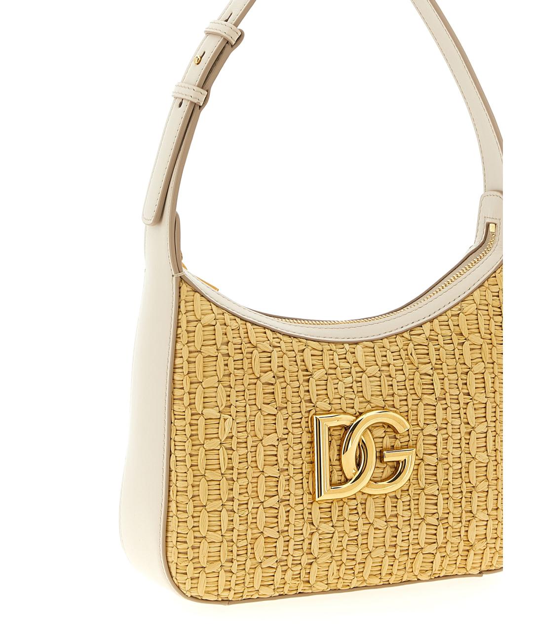 DOLCE&GABBANA Бежевая сумка через плечо, фото 3