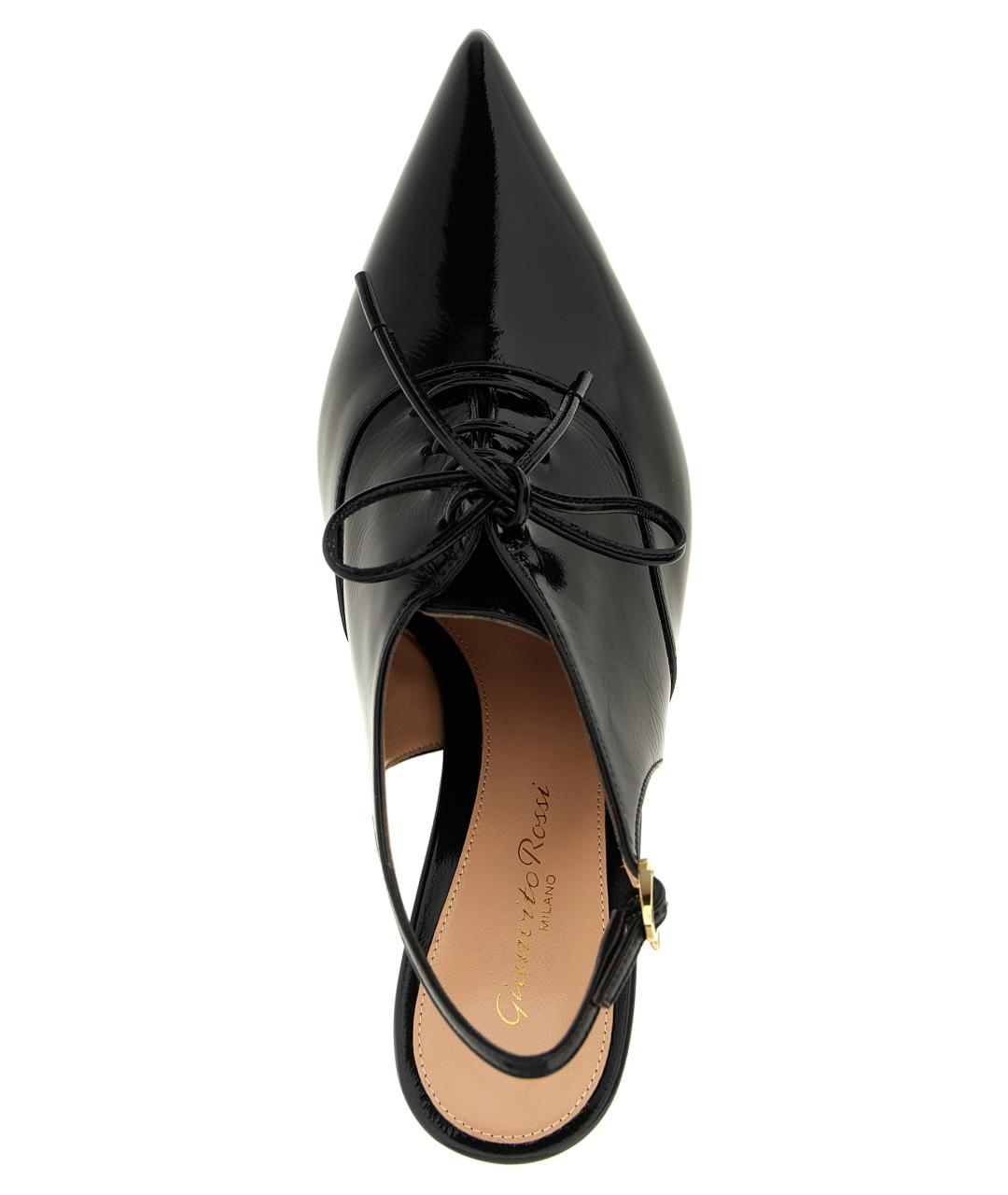 GIANVITO ROSSI Черные кожаные туфли, фото 4