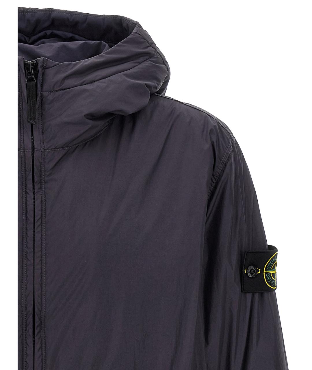 STONE ISLAND Темно-синяя полиамидовая куртка, фото 3
