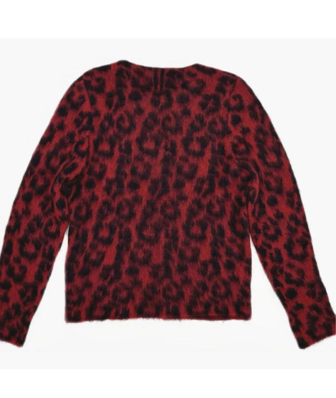 SAINT LAURENT Бордовый шерстяной джемпер / свитер, фото 6