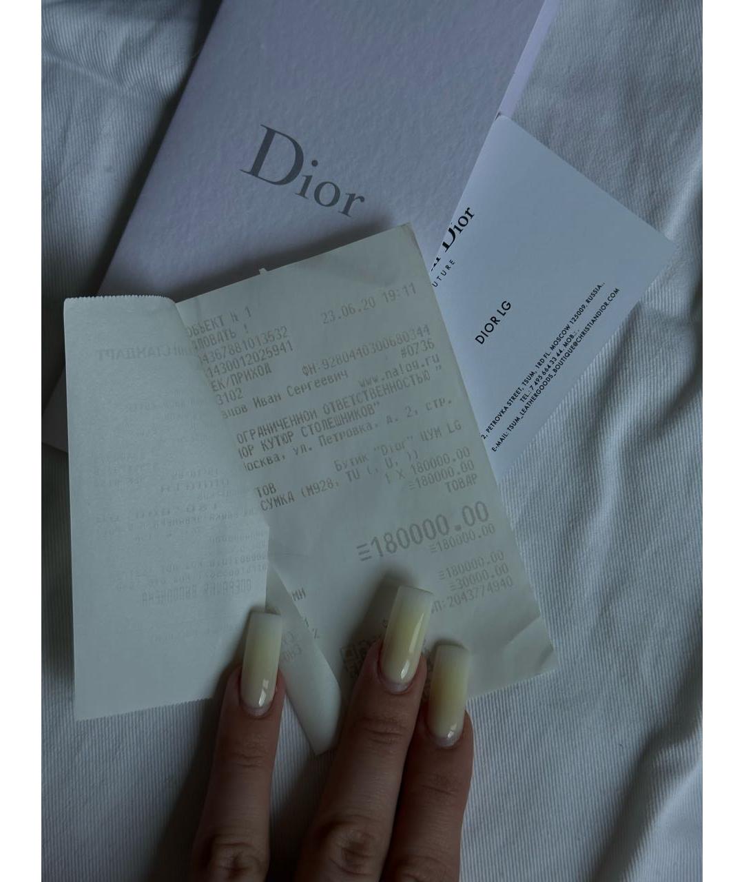 CHRISTIAN DIOR Темно-синяя тканевая сумка тоут, фото 5