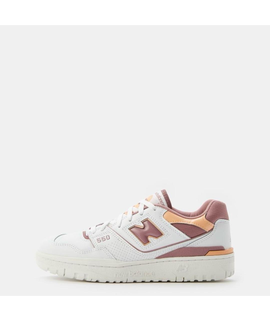 NEW BALANCE Белые кожаные низкие кроссовки / кеды, фото 2