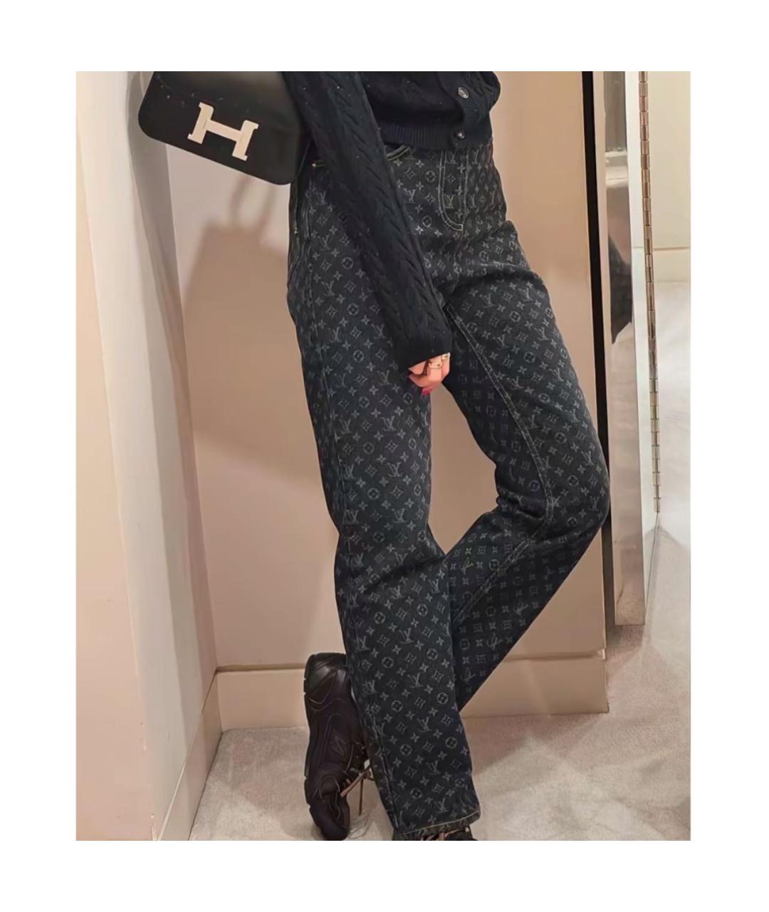 LOUIS VUITTON Темно-синие хлопковые прямые джинсы, фото 6