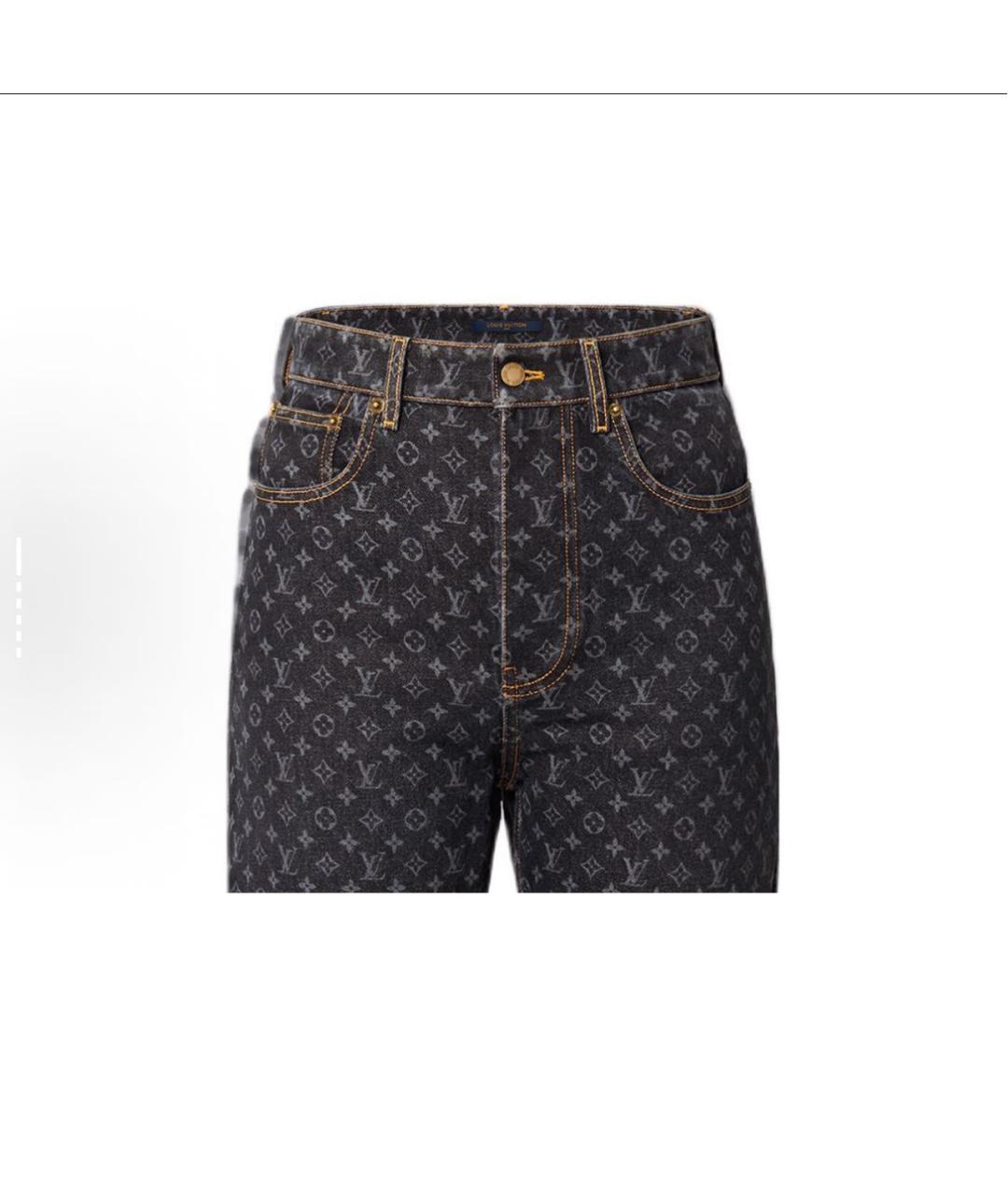 LOUIS VUITTON Темно-синие хлопковые прямые джинсы, фото 3