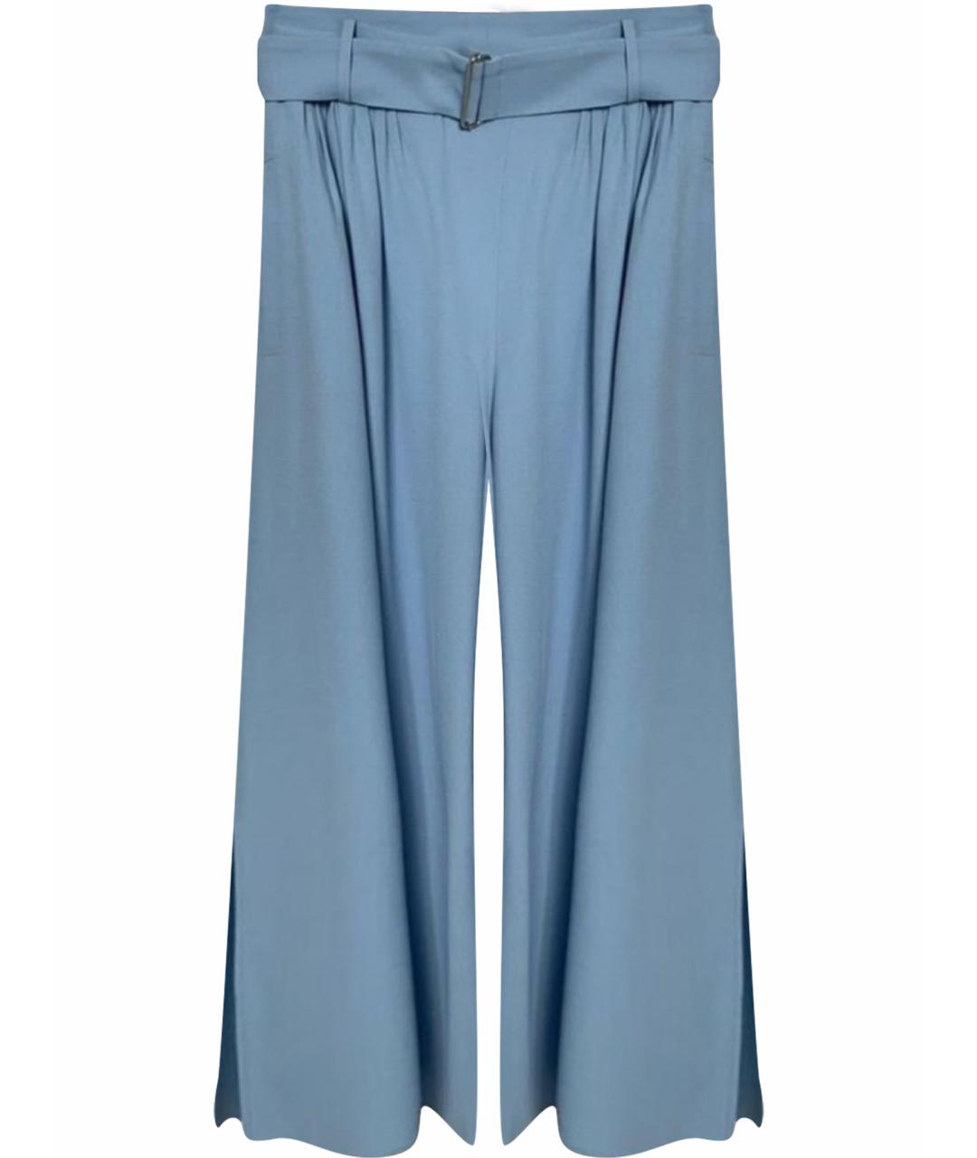 HUGO BOSS Голубые ацетатные брюки широкие, фото 1