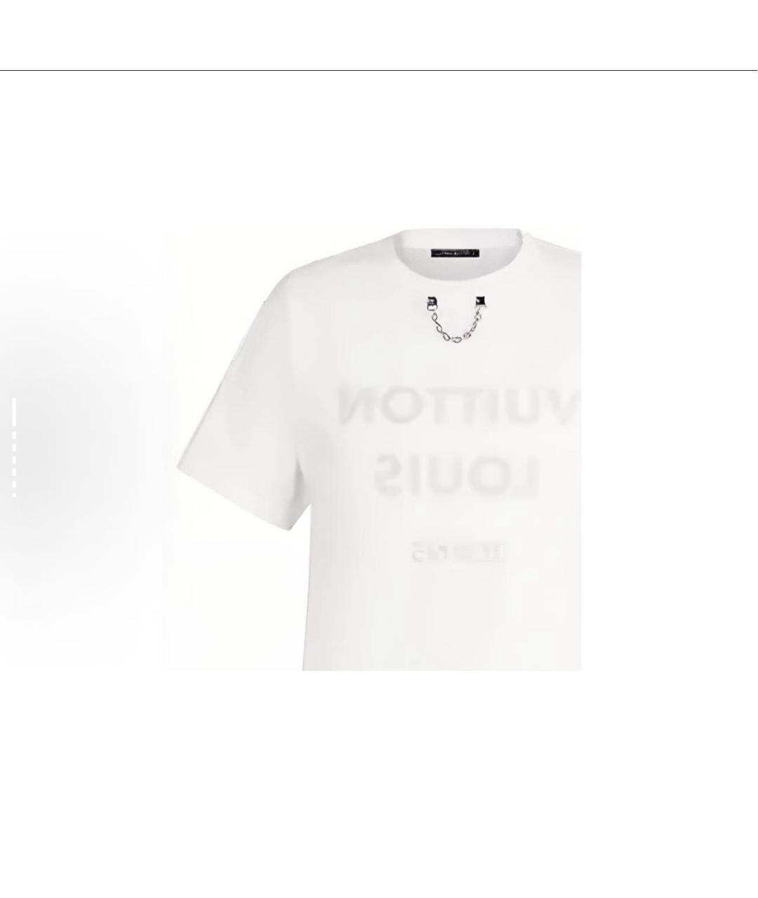 LOUIS VUITTON Белая хлопковая футболка, фото 4