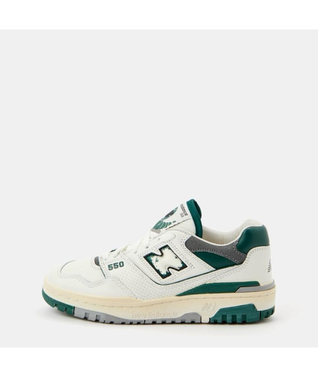 NEW BALANCE Белые кожаные низкие кроссовки / кеды, фото 2