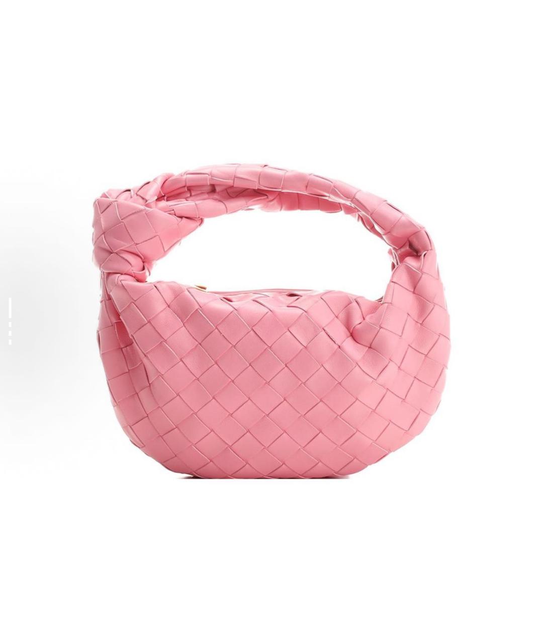 BOTTEGA VENETA Розовая кожаная сумка с короткими ручками, фото 5