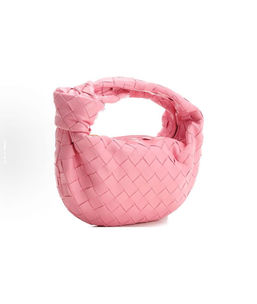 BOTTEGA VENETA Розовая кожаная сумка с короткими ручками, фото 2