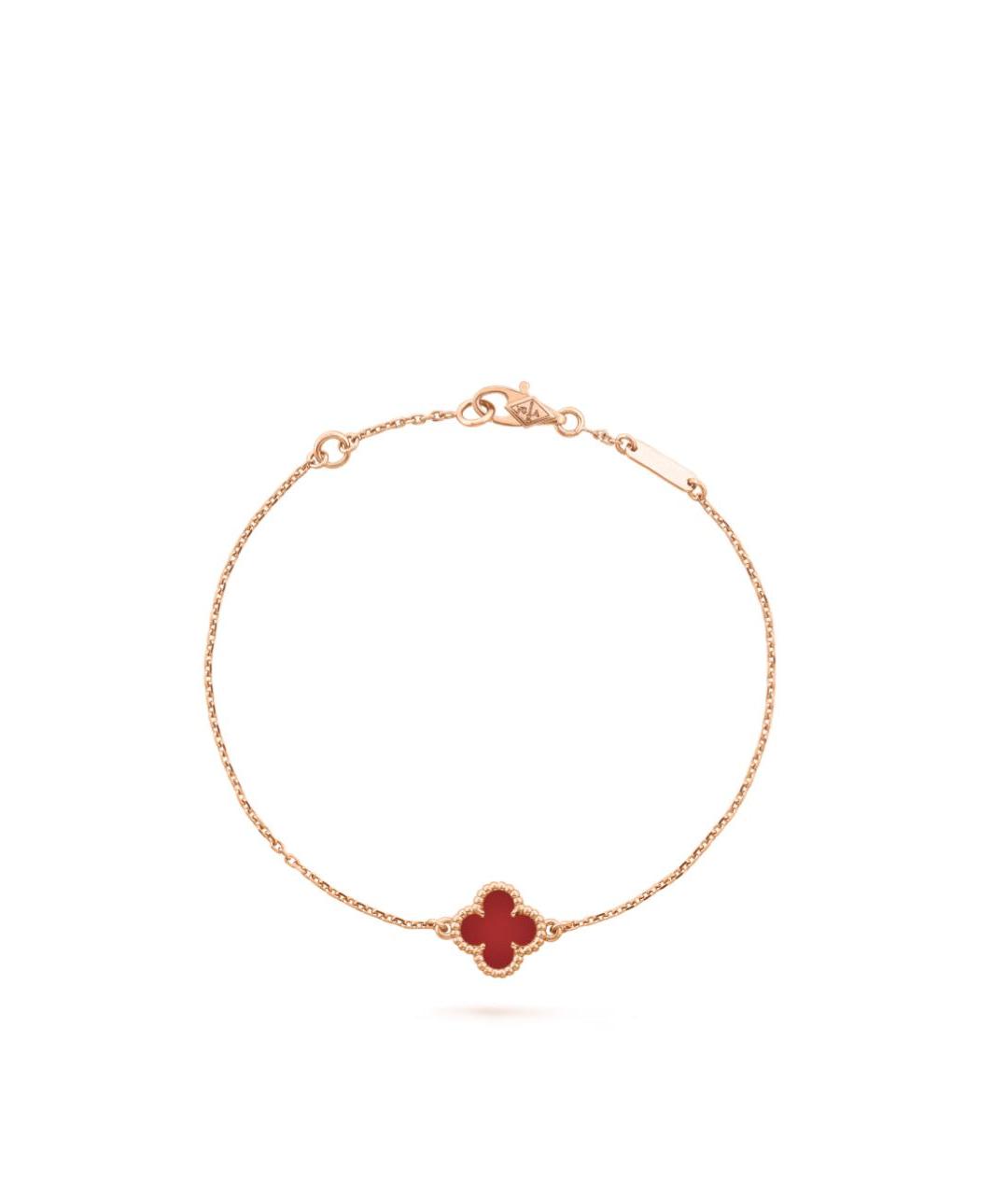 VAN CLEEF & ARPELS Бордовый браслет из розового золота, фото 9