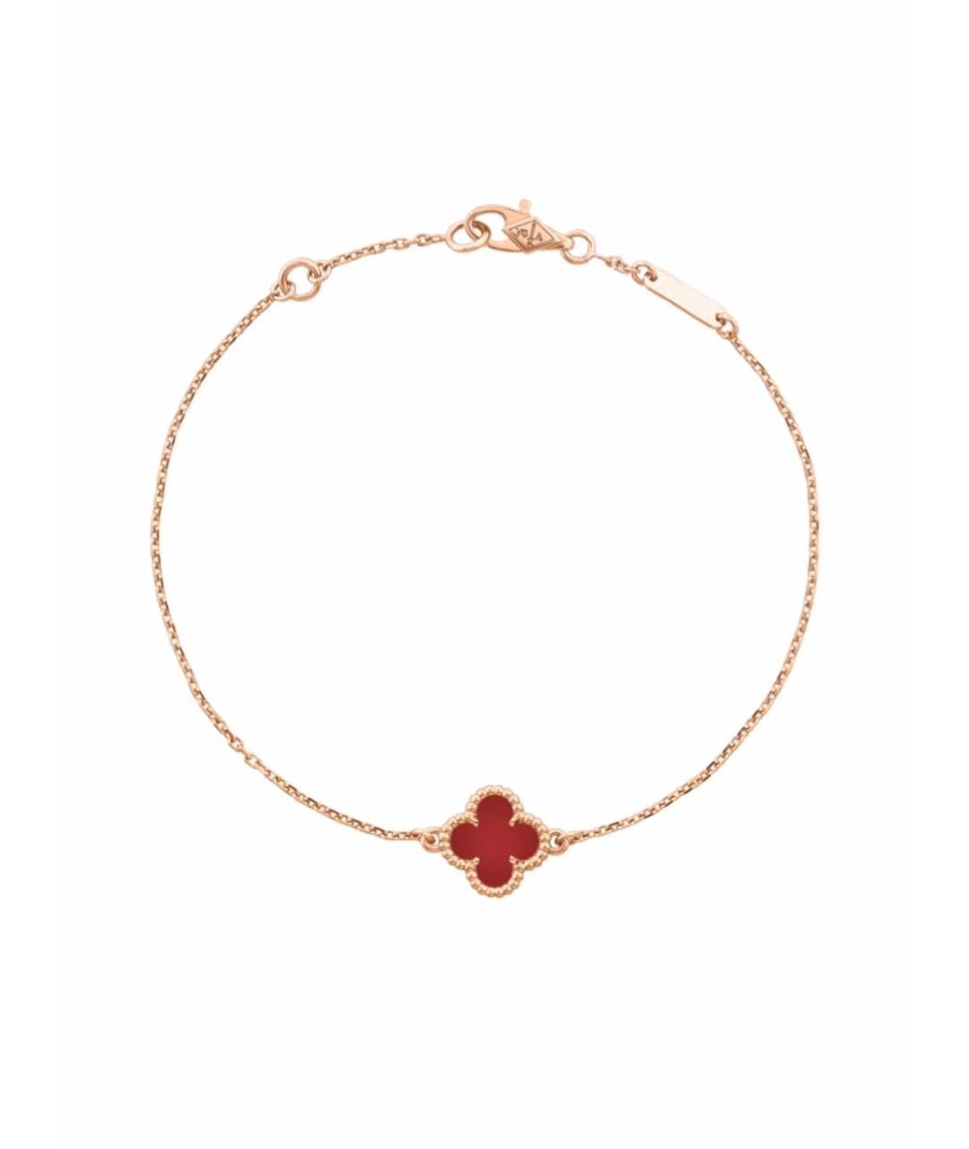 VAN CLEEF & ARPELS Бордовый браслет из розового золота, фото 1