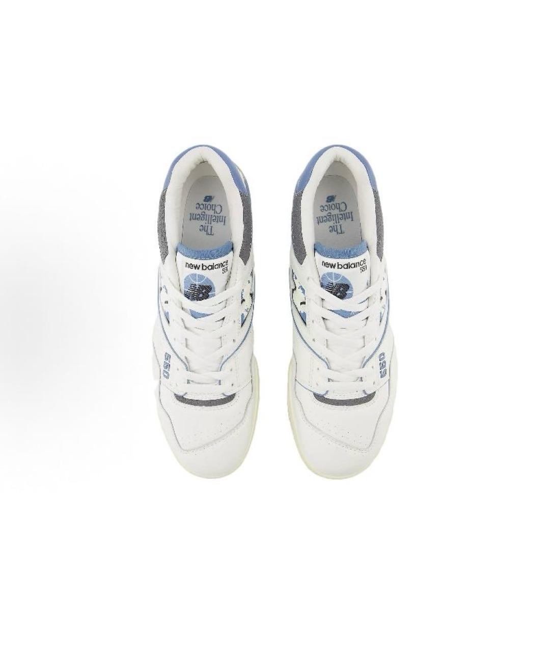 NEW BALANCE Белые кожаные низкие кроссовки / кеды, фото 4