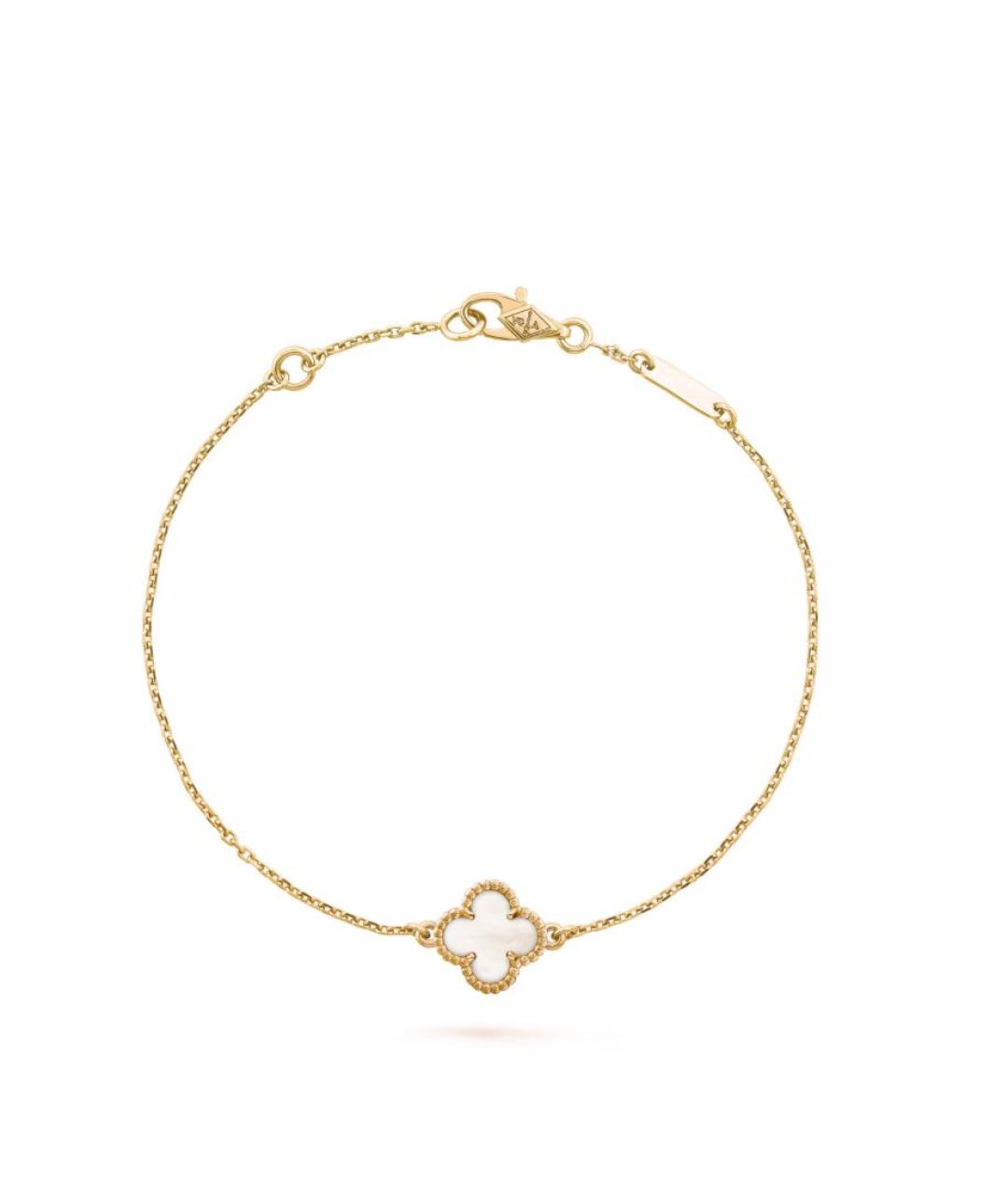 VAN CLEEF & ARPELS Белый браслет из желтого золота, фото 9
