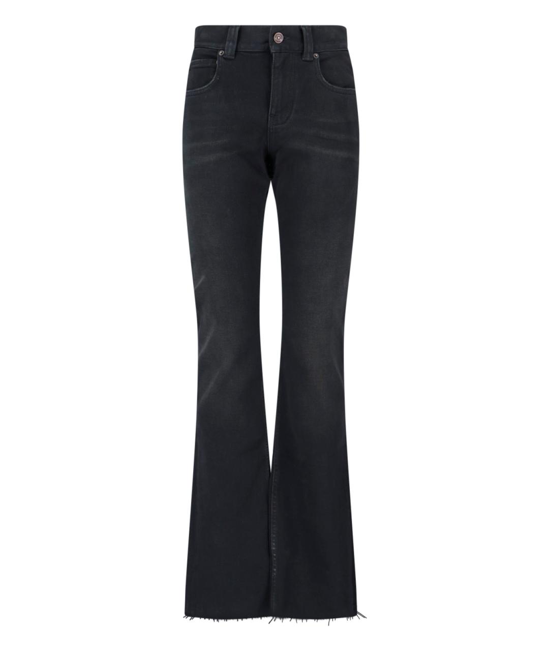 BALENCIAGA Черные хлопковые прямые джинсы, фото 1