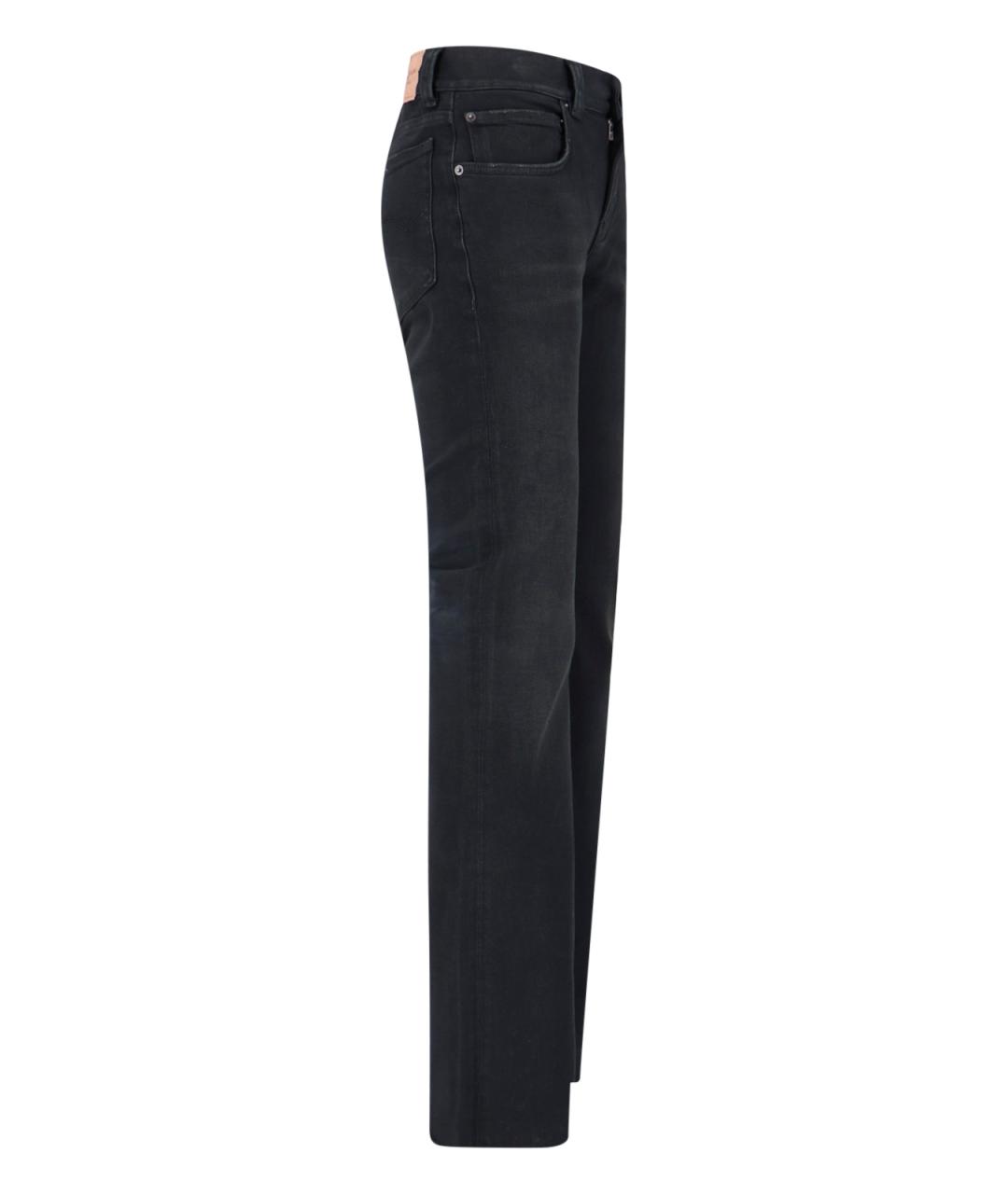 BALENCIAGA Черные хлопковые прямые джинсы, фото 3
