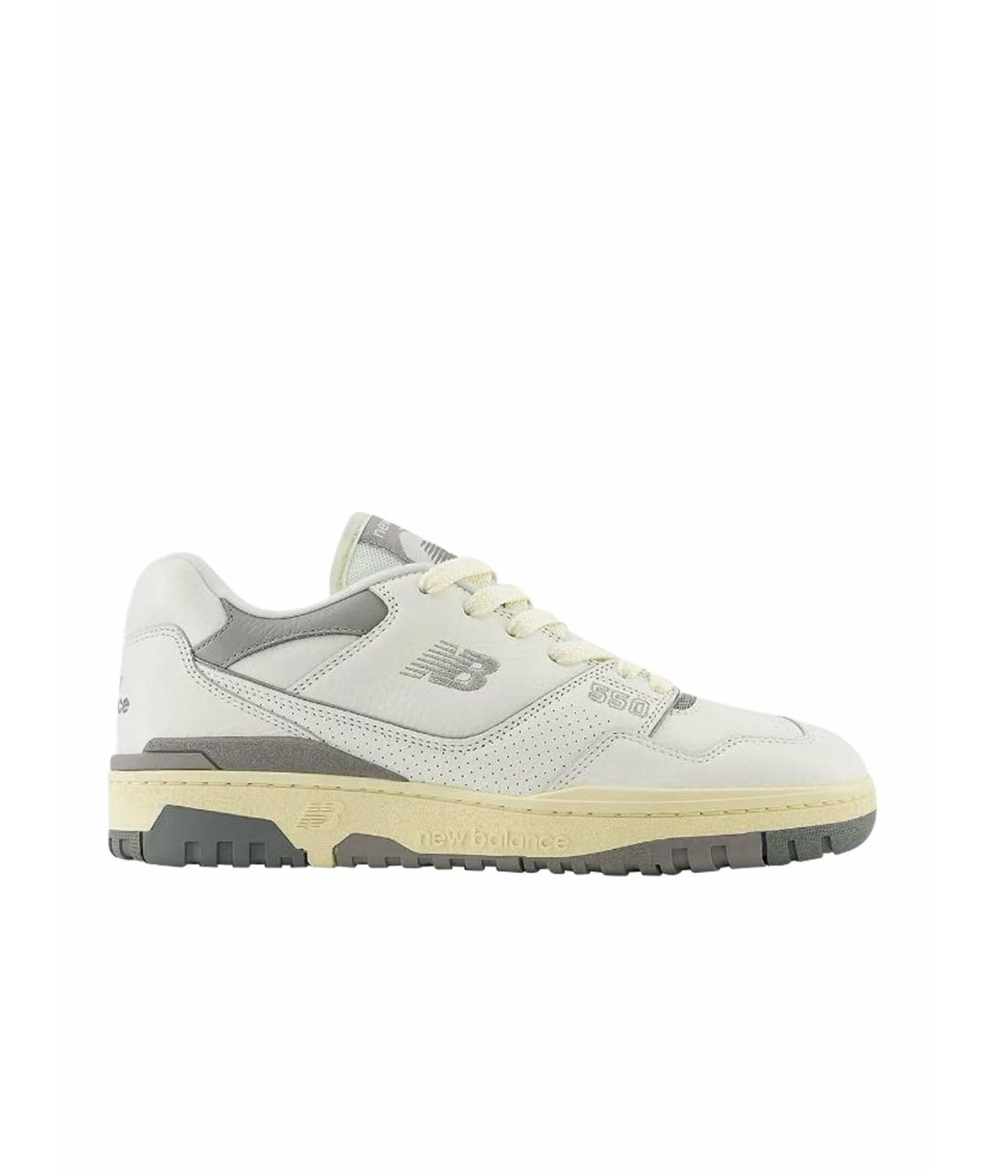 NEW BALANCE Бежевые кожаные низкие кроссовки / кеды, фото 1