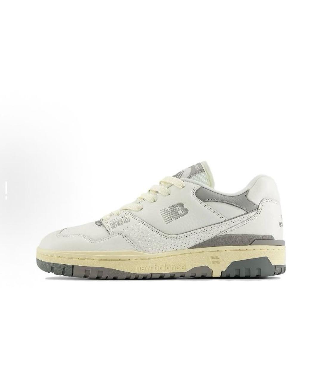 NEW BALANCE Бежевые кожаные низкие кроссовки / кеды, фото 2