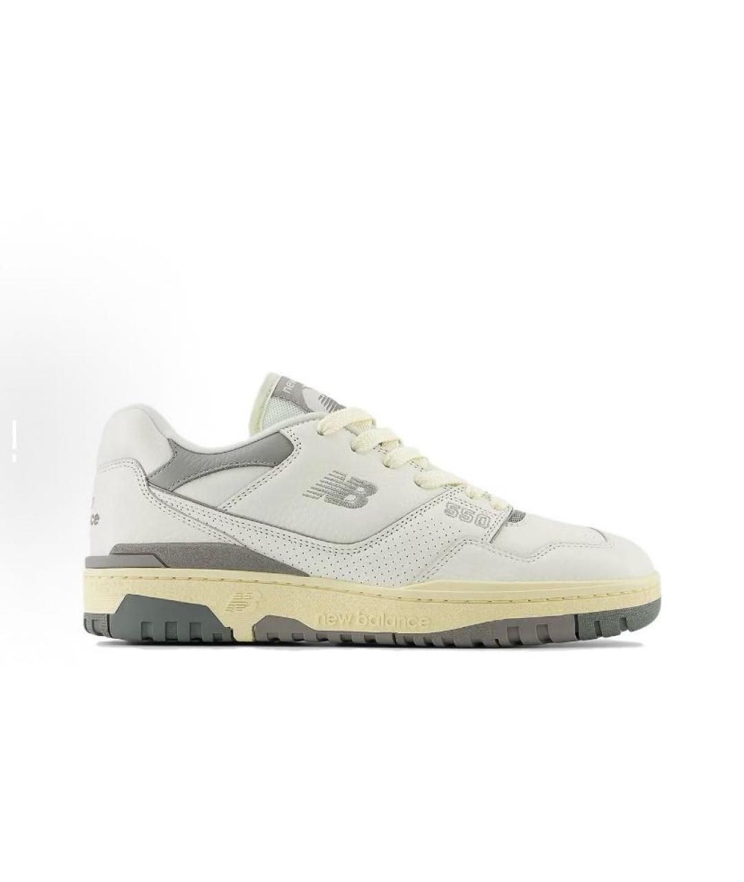 NEW BALANCE Бежевые кожаные низкие кроссовки / кеды, фото 7