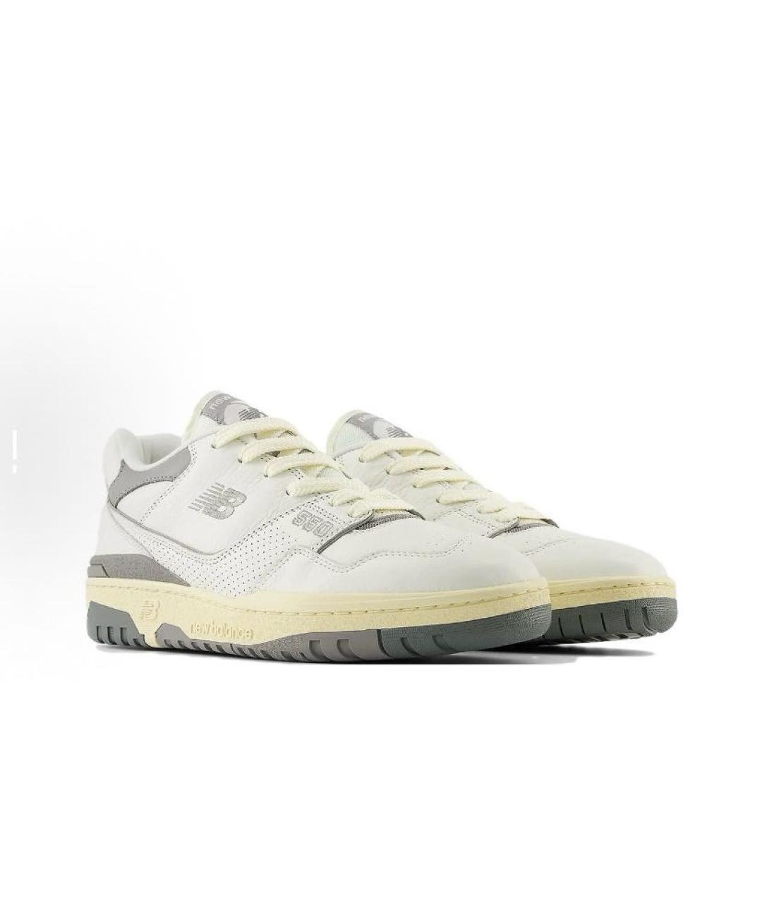 NEW BALANCE Бежевые кожаные низкие кроссовки / кеды, фото 3