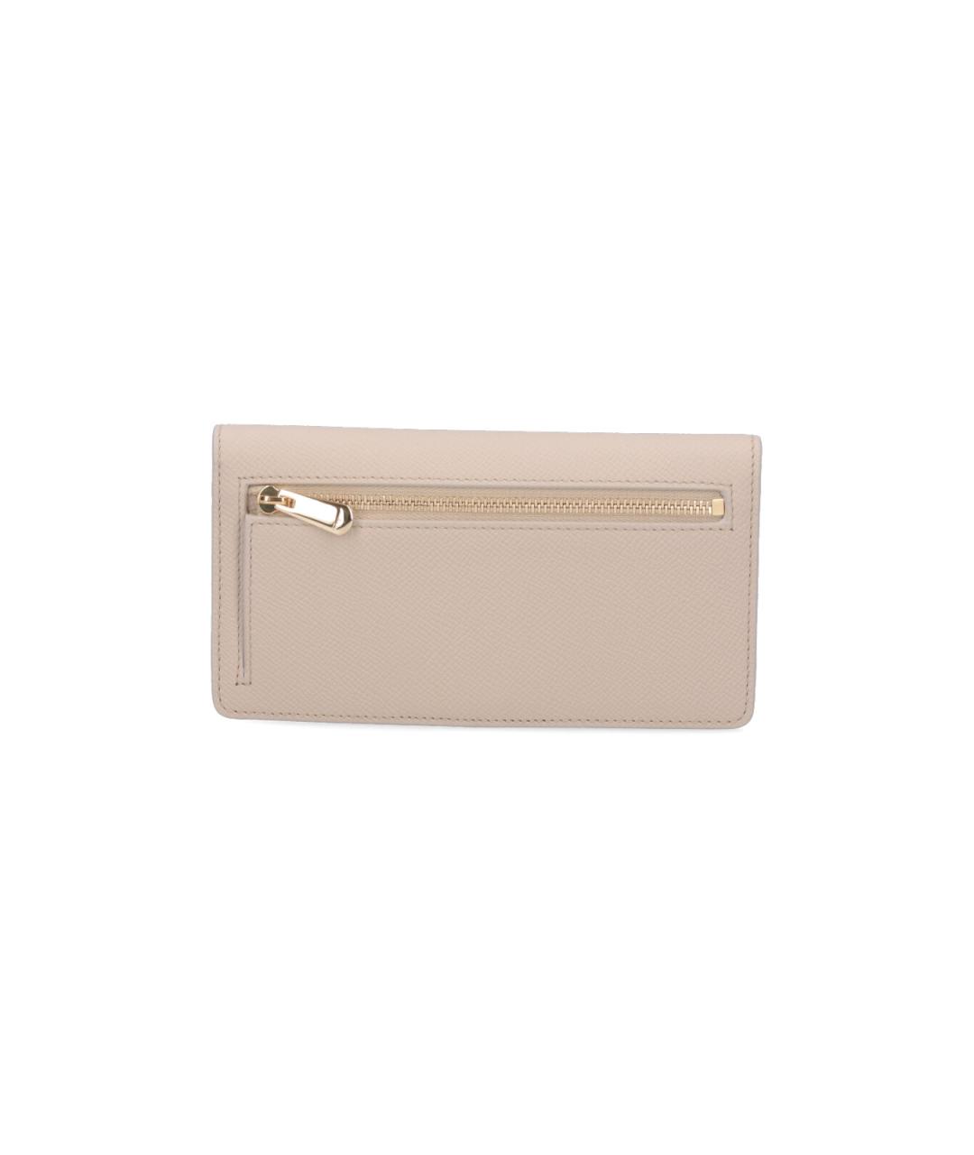 FERRAGAMO Бежевый кожаный кошелек, фото 3