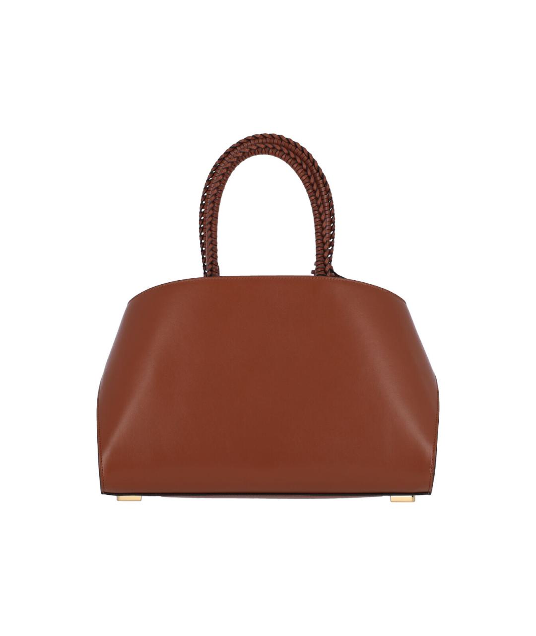 FERRAGAMO Коричневая кожаная сумка с короткими ручками, фото 3