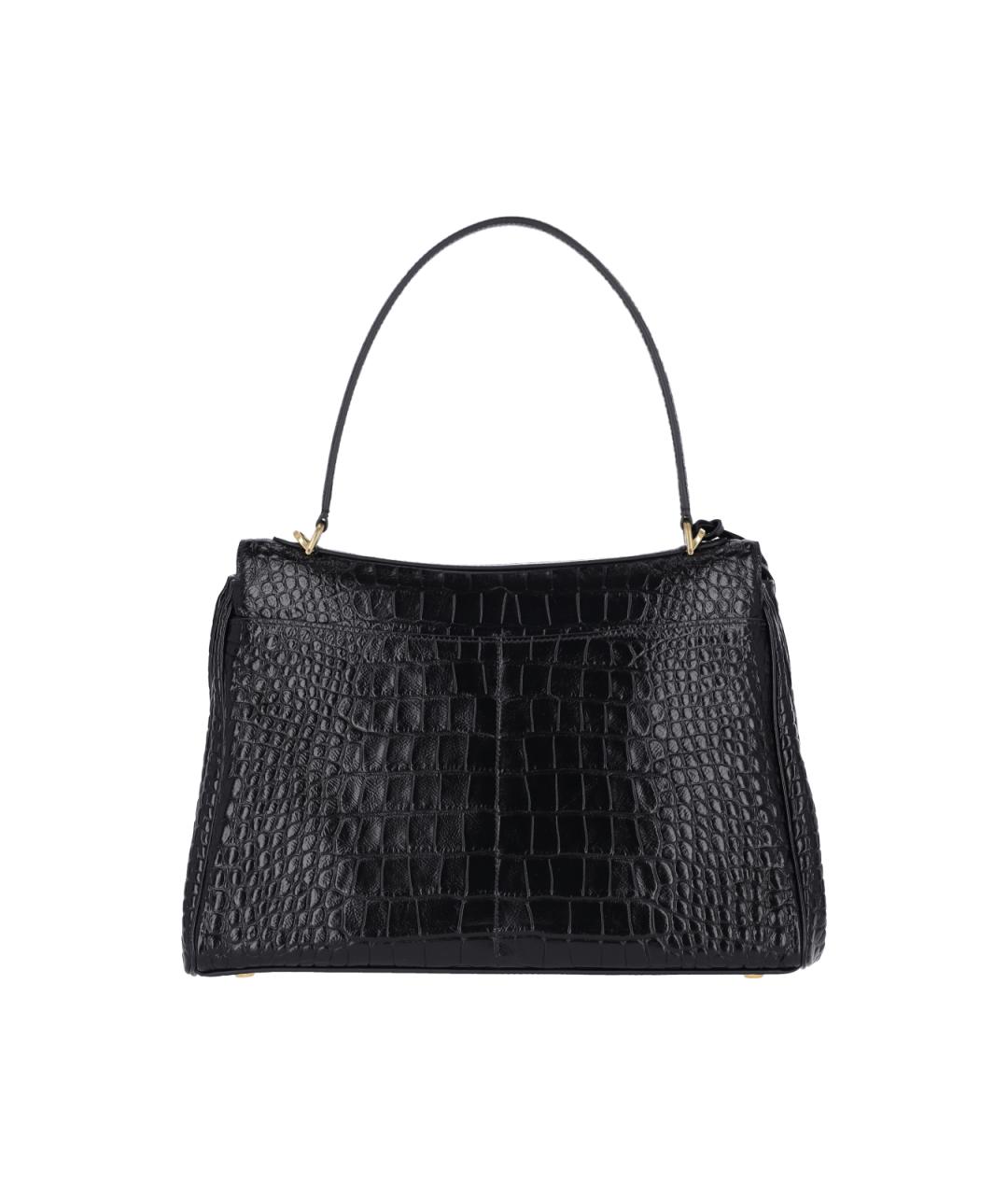 BALENCIAGA Черная кожаная сумка тоут, фото 3