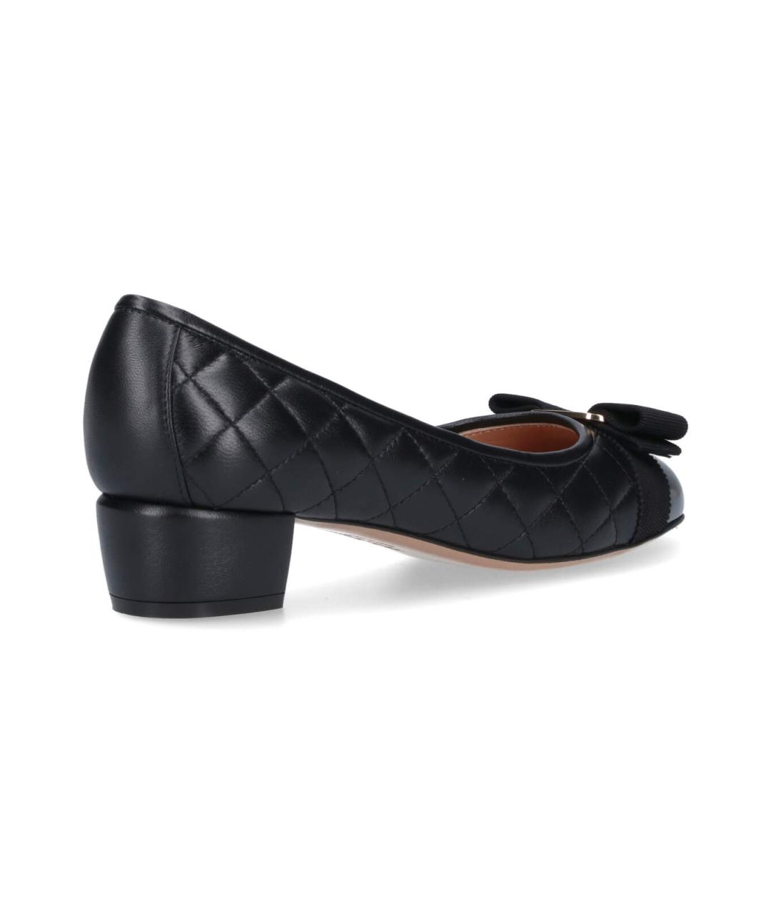 FERRAGAMO Черные кожаные туфли, фото 4