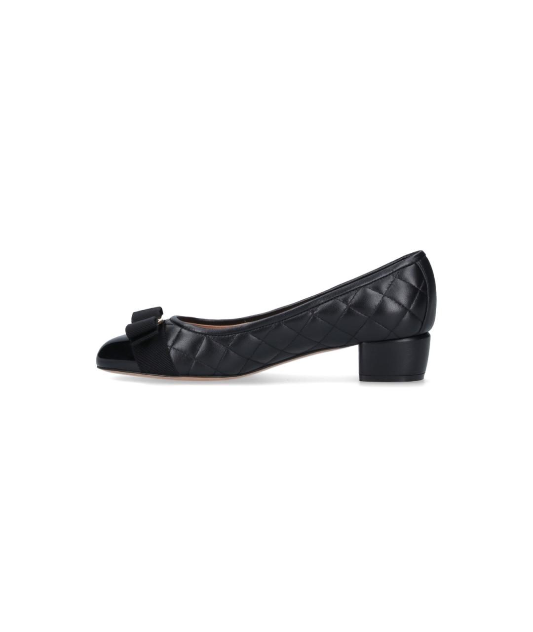FERRAGAMO Черные кожаные туфли, фото 3
