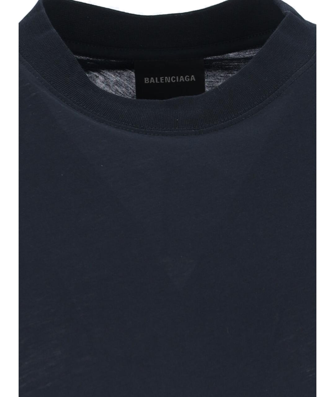 BALENCIAGA Темно-синее хлопковое платье, фото 3
