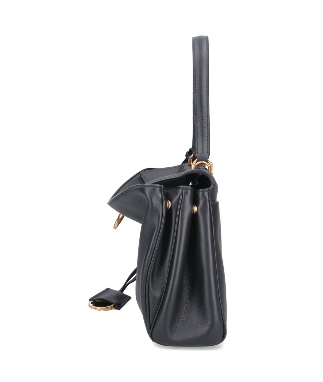 BALENCIAGA Черная кожаная сумка тоут, фото 5